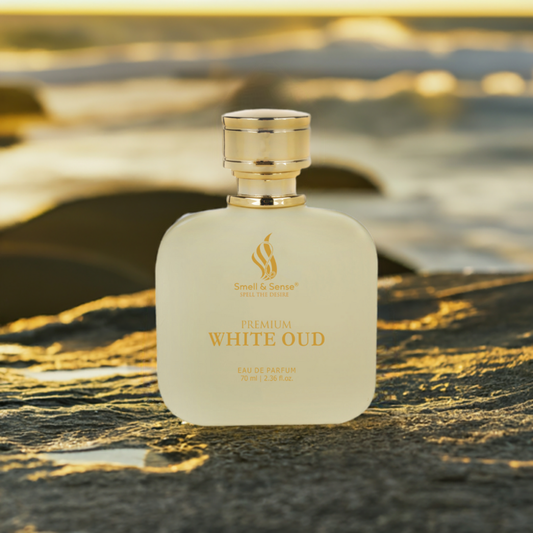 White Oud by Smell & Sense - Unisex Luxury Perfume with Floral, Woody, and Musk Notes, Top Notes of Citrus and Lavender, Heart of Oud and Rose, Base of White Musk, Sandalwood, and Patchouli