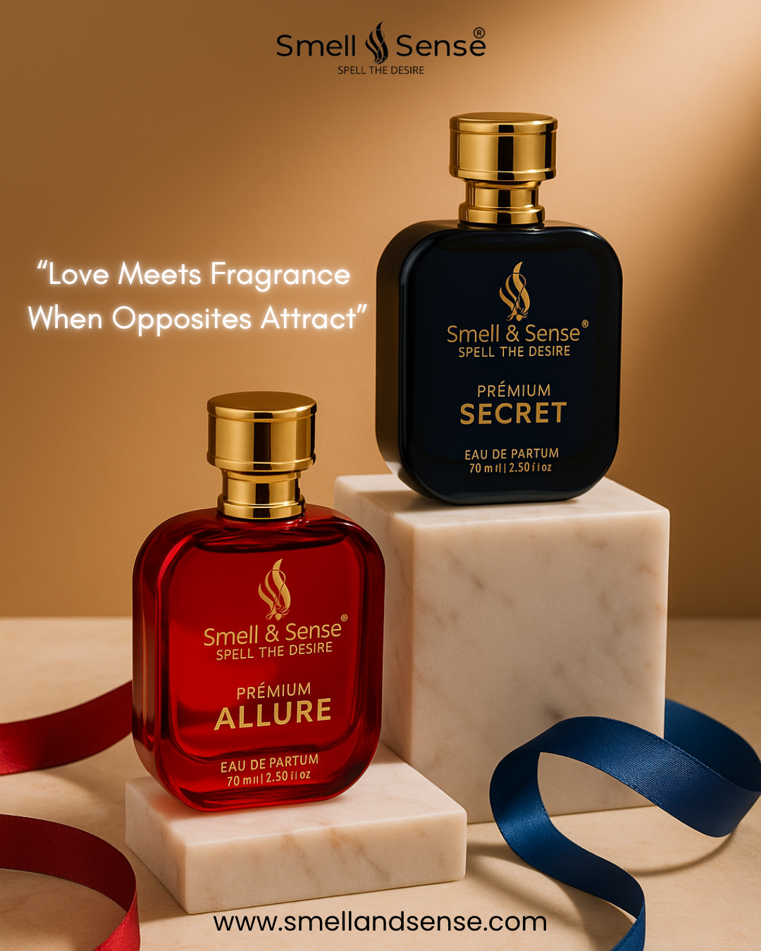 Smell & Sense bestselling couple perfumes Secret and Allure - Citrus and Aqua fragrance duo for men and women