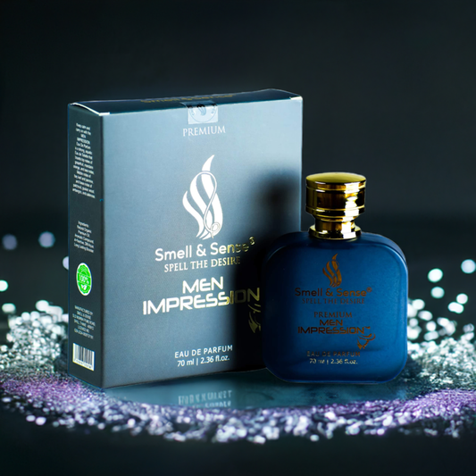 Men Impression perfume bottle by Smell & Sense with fresh and woody fragrance for men and women