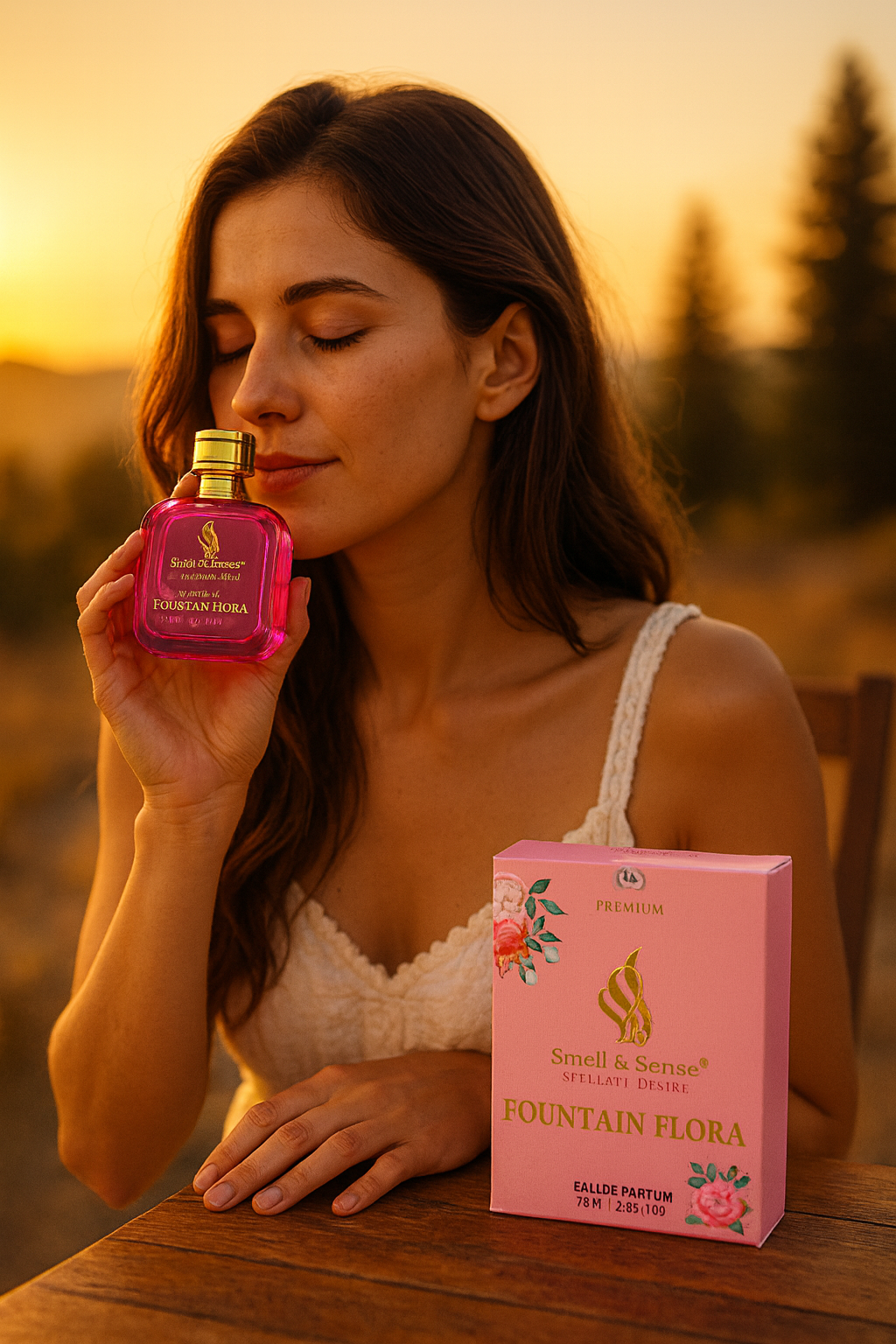 Smell & Sense Fountain Flora — a long-lasting floral women’s perfume with a premium pink bottle and elegant fragrance notes.