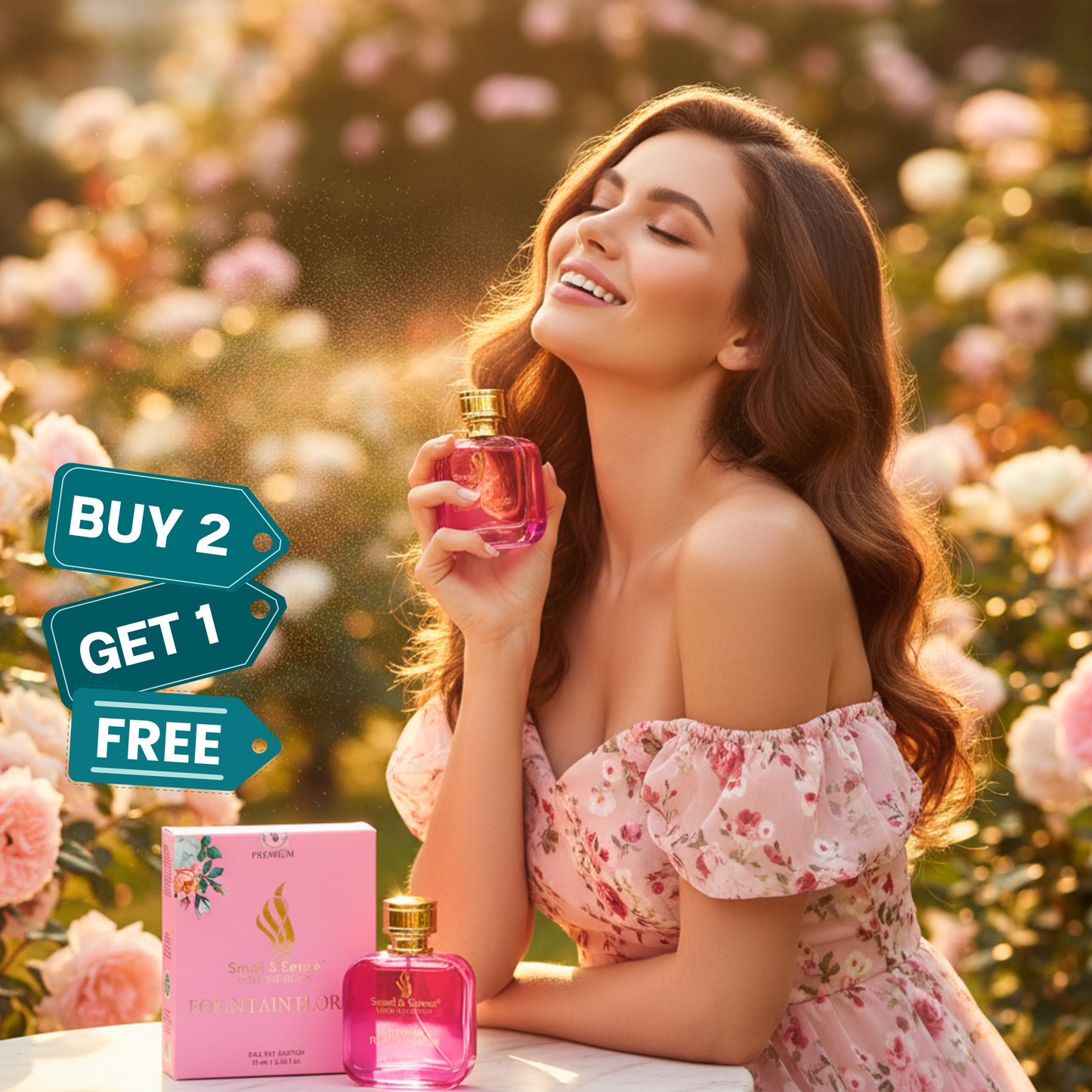 Fountain Flora by Smell & Sense – a rich floral fragrance for women with notes of 