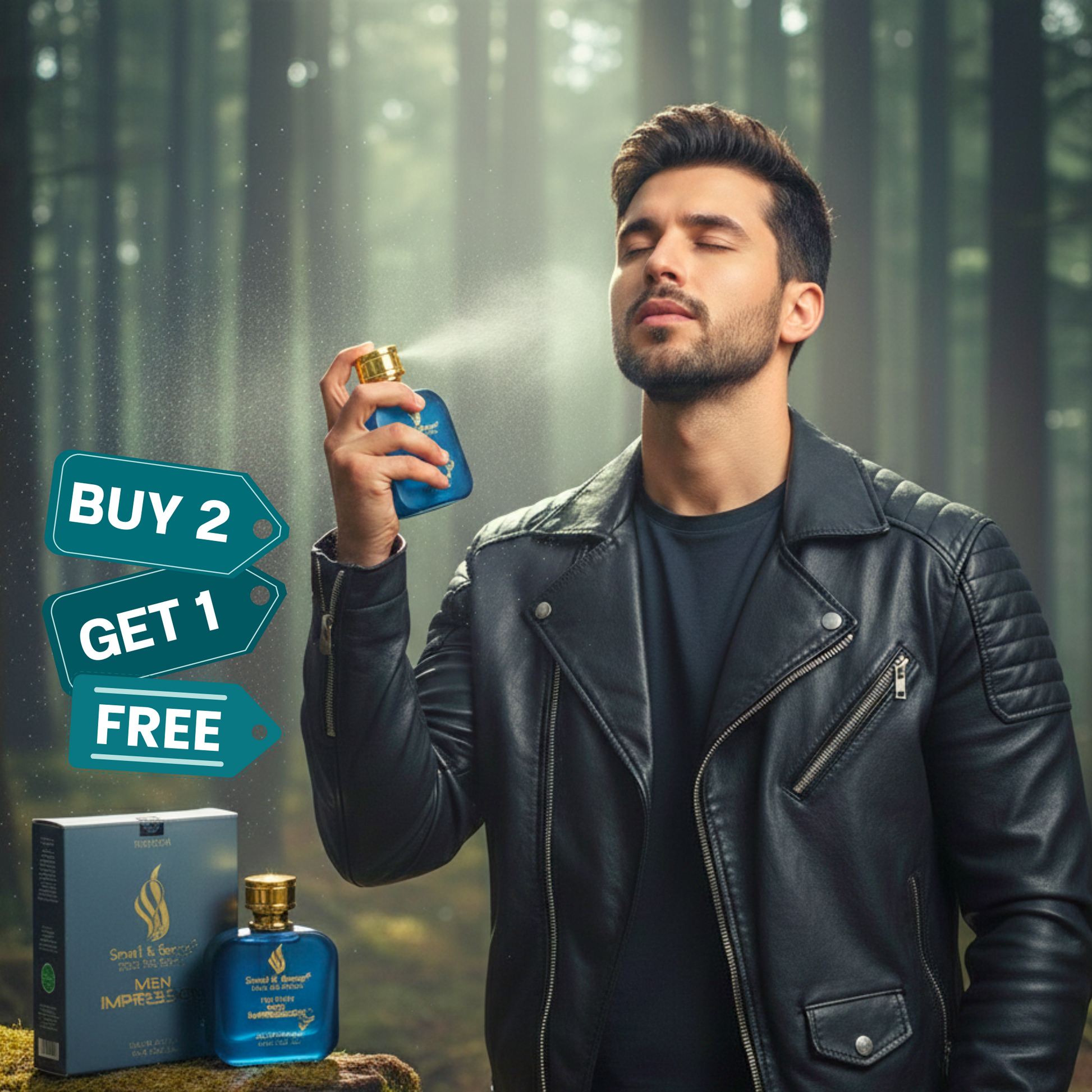 Men Impression by Smell & Sense – a woody aquatic fragrance for men with notes 
of grapefruit, sea salt, and patchouli.