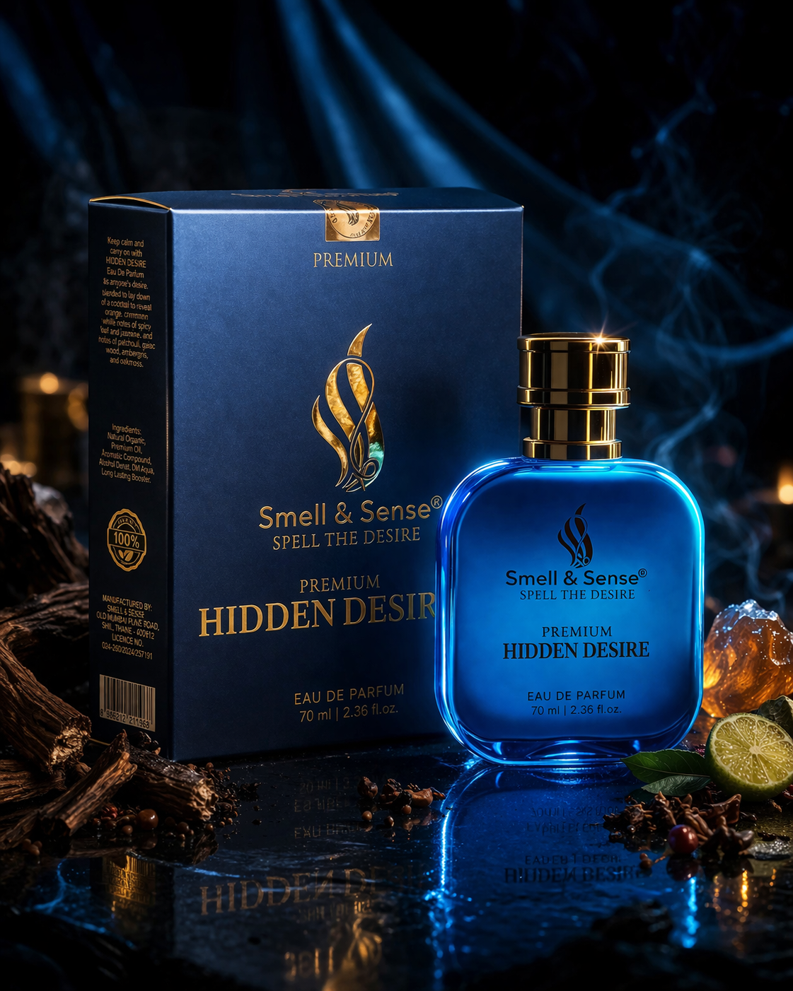 Hidden Desire perfume by Smell & Sense premium packaging citrus sweet fragrance long lasting unisex perfume