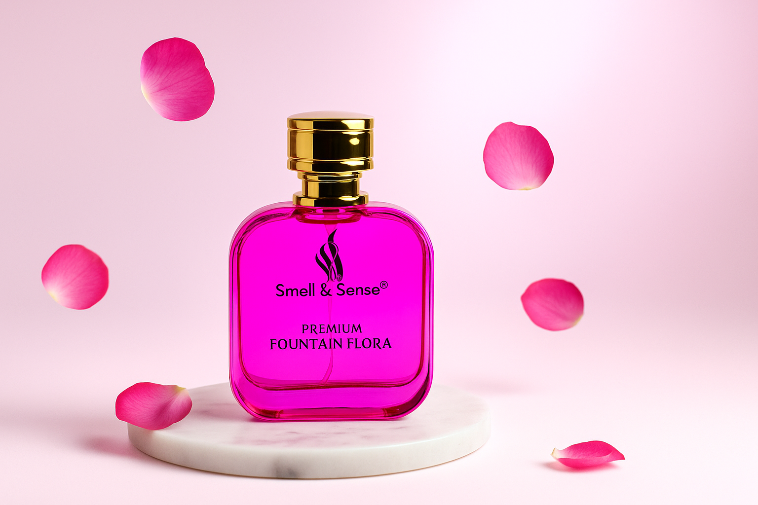 Smell & Sense Fountain Flora perfume inspired by Gucci Flora long lasting floral rose fragrance for men and women