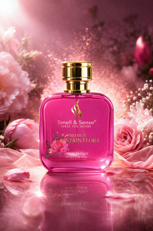 Fountain Flora perfume for women with luxury packaging Smell & Sense long lasting floral fragrance perfect gift
