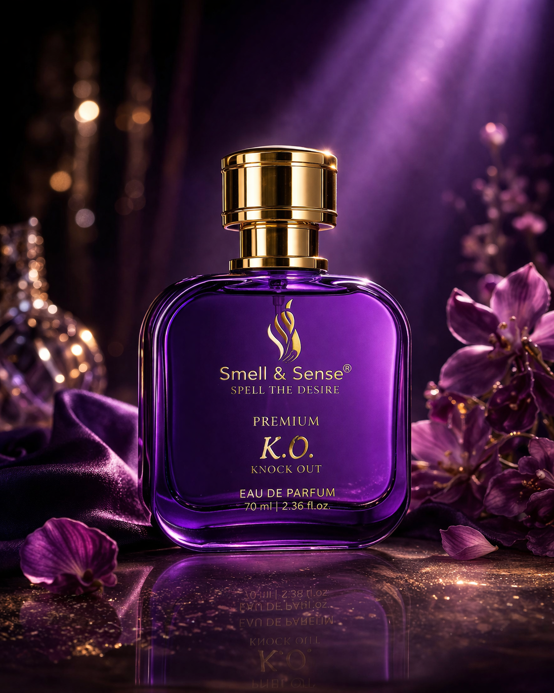 Smell & Sense K.O Knock Out perfume for women long lasting luxury fragrance bold floral amber scent