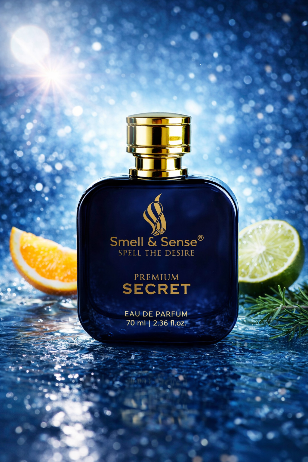 Smell & Sense Secret premium perfume bottle – long lasting summer fragrance with fresh citrus notes for men, perfect daily wear perfume