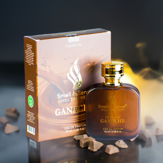 Ganache fragrance by Smell & Sense – a sweet and exotic unisex perfume with 
vanilla, spice, and dark chocolate notes.