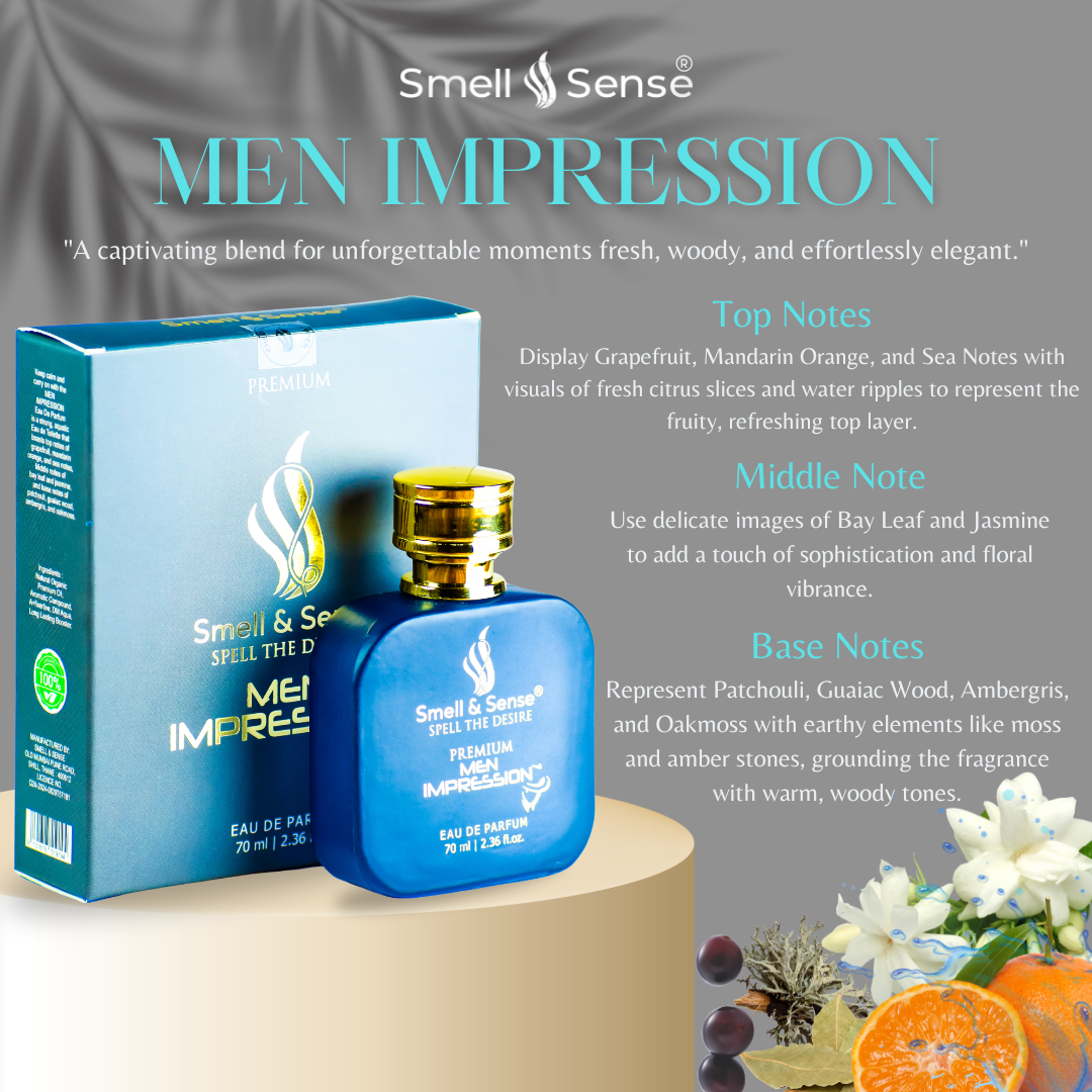 Men Impression – A Woody Aquatic Fragrance for Men – Smell And Sense