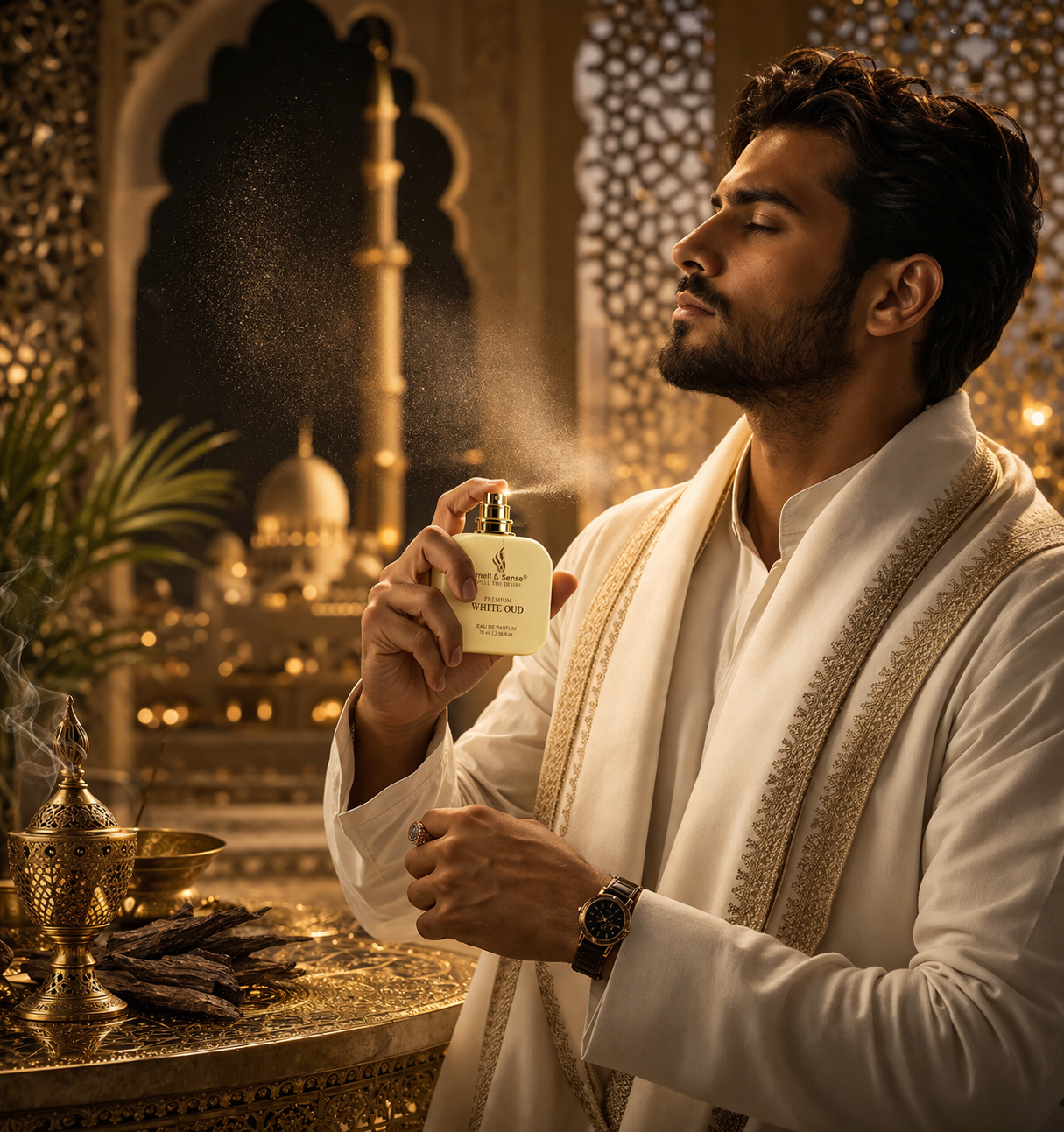 How to apply oud perfume for long lasting fragrance White Oud on neck wrists and pulse points guide